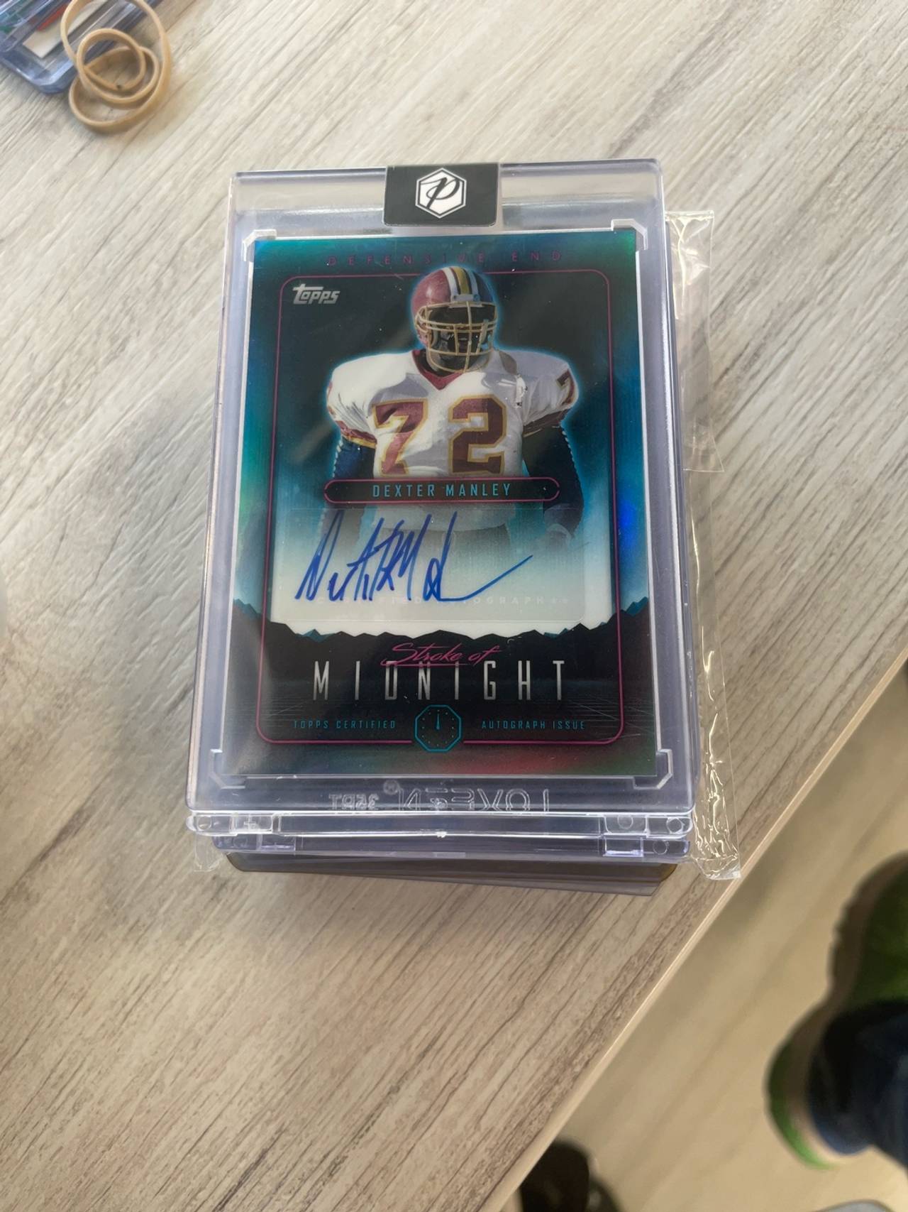 Topps Dexter Manley Autograph Card Composite Chrome