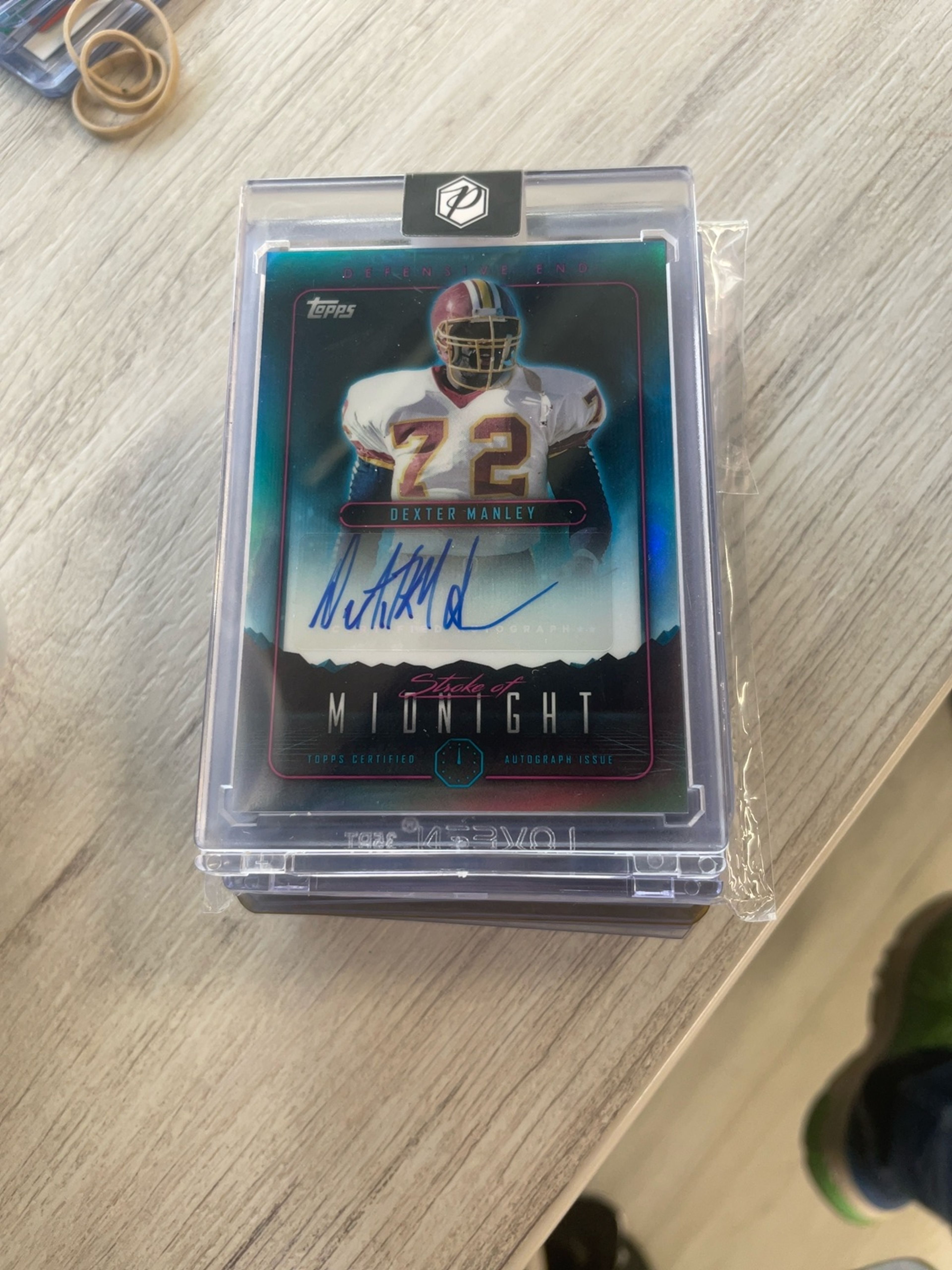 Topps Dexter Manley Autograph Card Composite Chrome