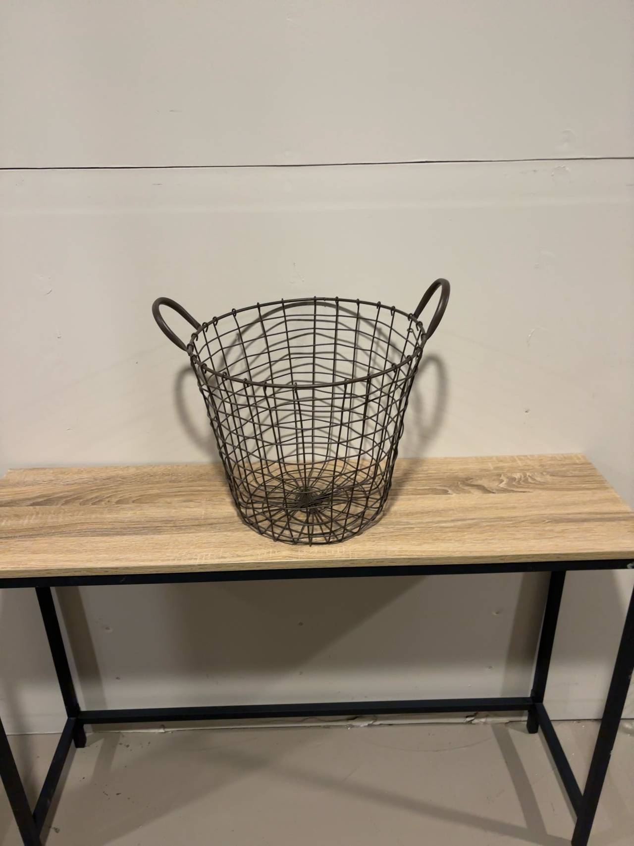 Wire Storage Basket Black with Handles ($25)