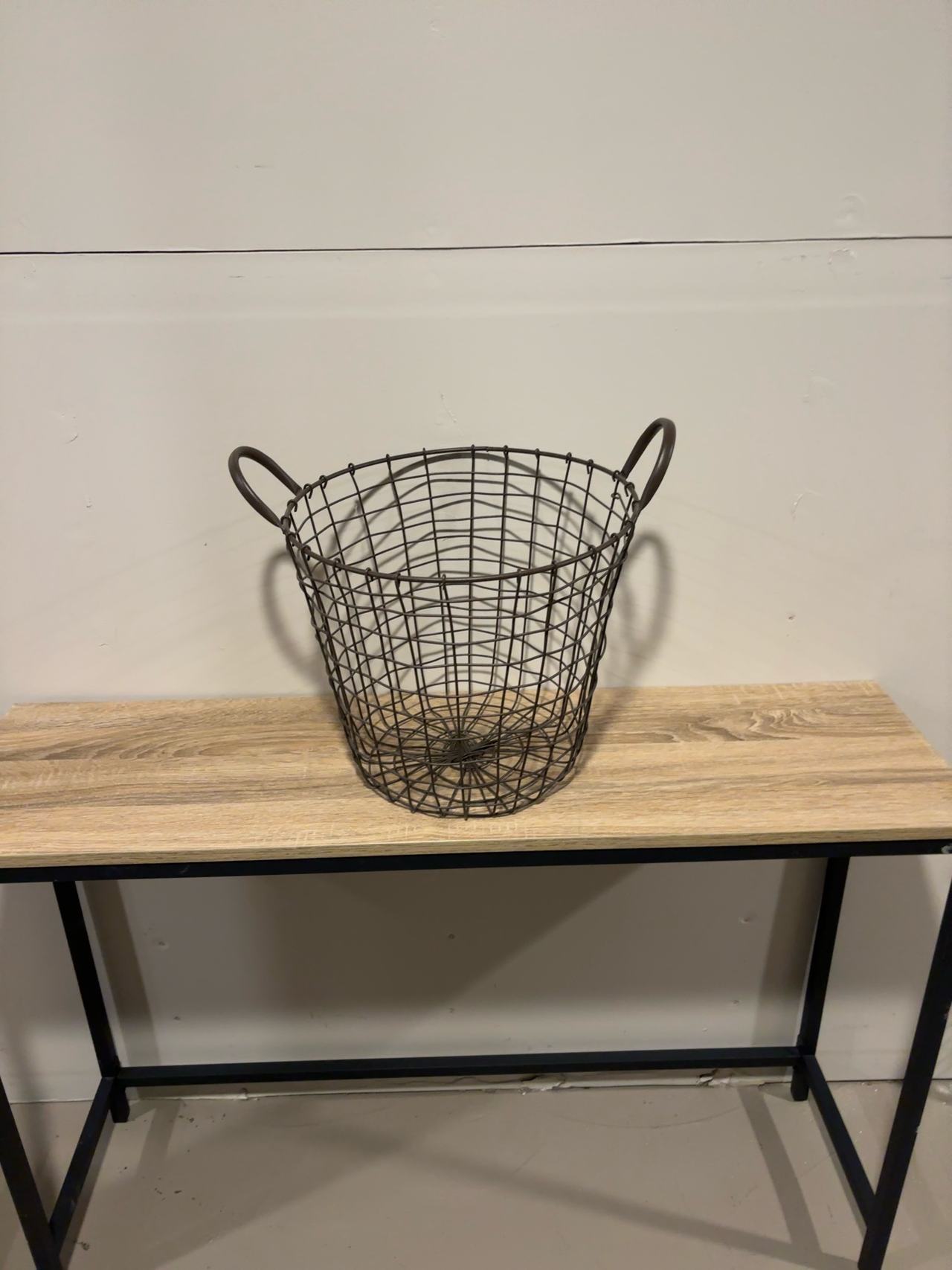 Wire Storage Basket Black with Handles ($25)