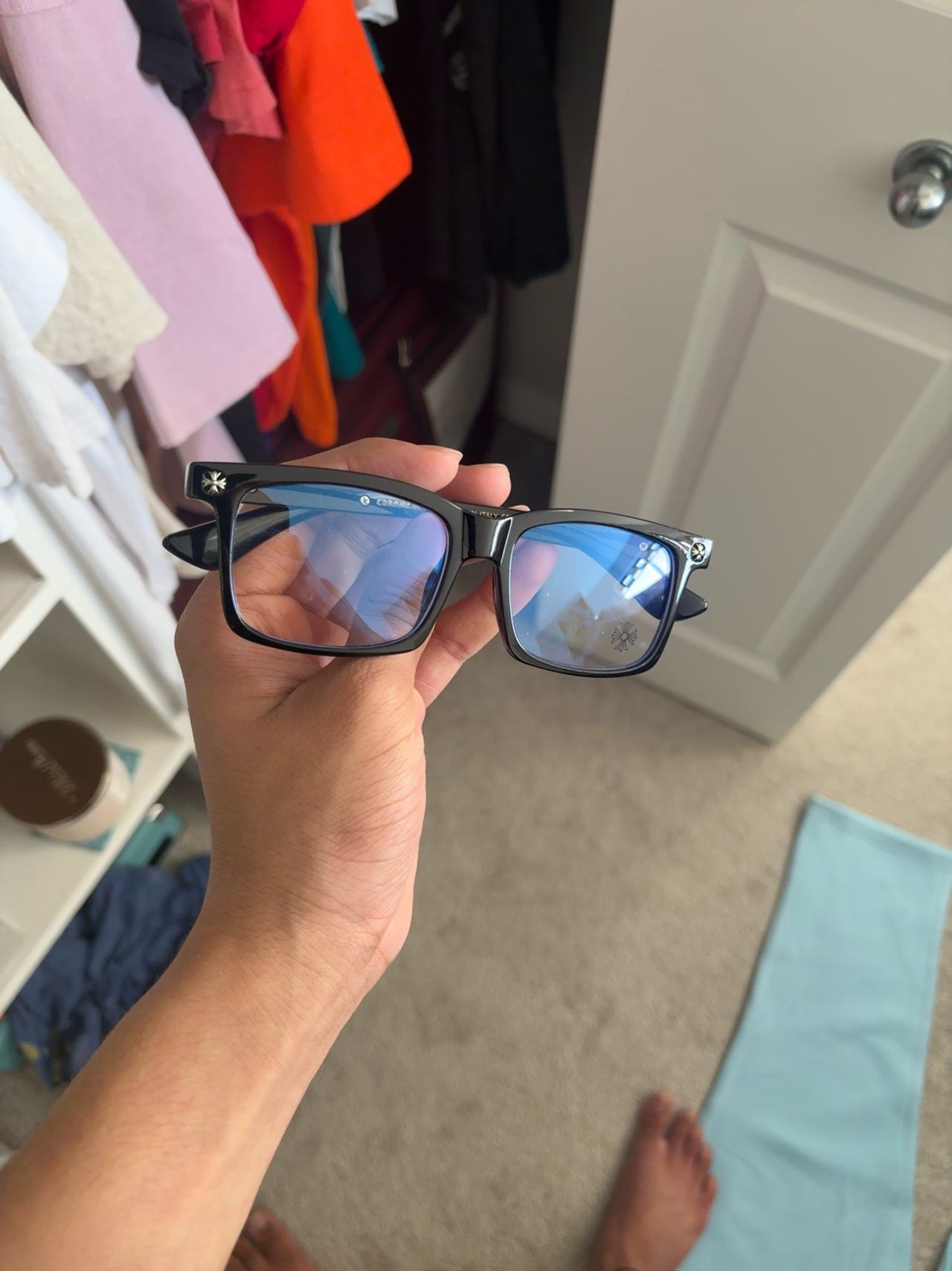 Chrome Hearts Vagilante Glasses Black Silver