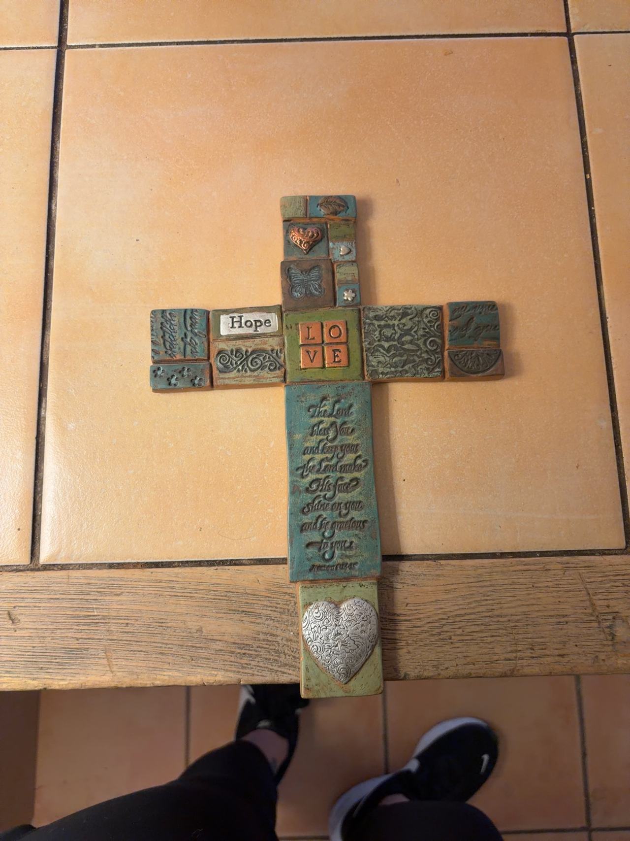 Imerance Inspirational Resin Standing Cross 12-Inch