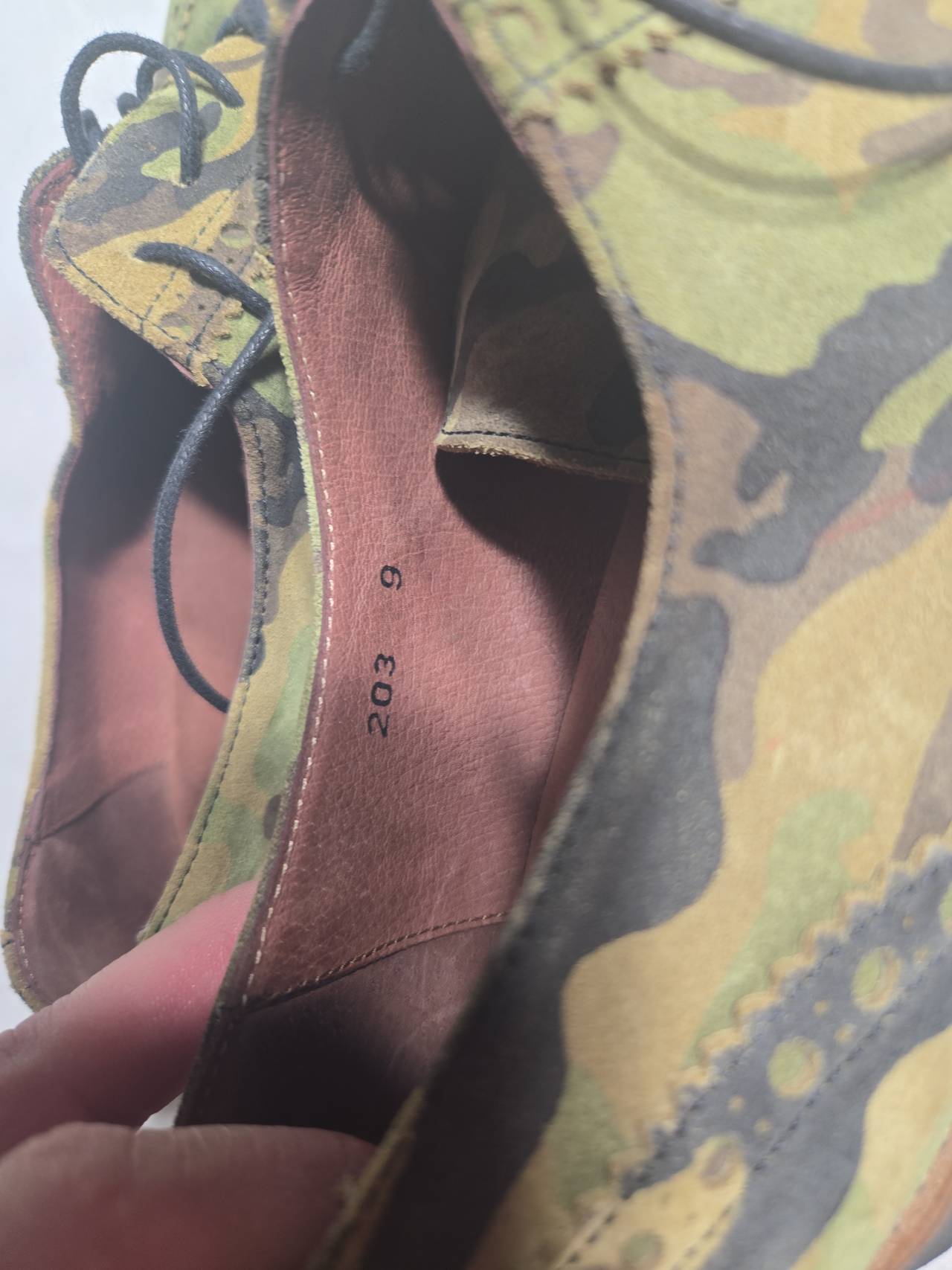 Del Toro Camo Suede Wingtip Brogues