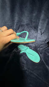Charlie Paige Teal/Green Strappy Thong Sandals - Image 5