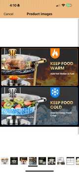PTASYGK 5 Quart Round Chafing Dish Buffet Set - Image 8