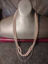 Layered Faux Pearl and Chain Necklace - Image 2