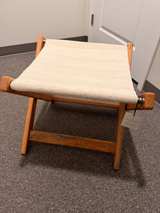 Folding Wood and Canvas Stool - Image 3