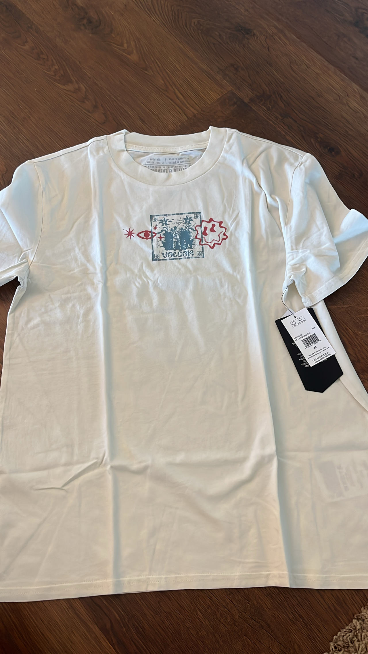 NWT M Volcom Crisp Euro Short Sleeve Tee