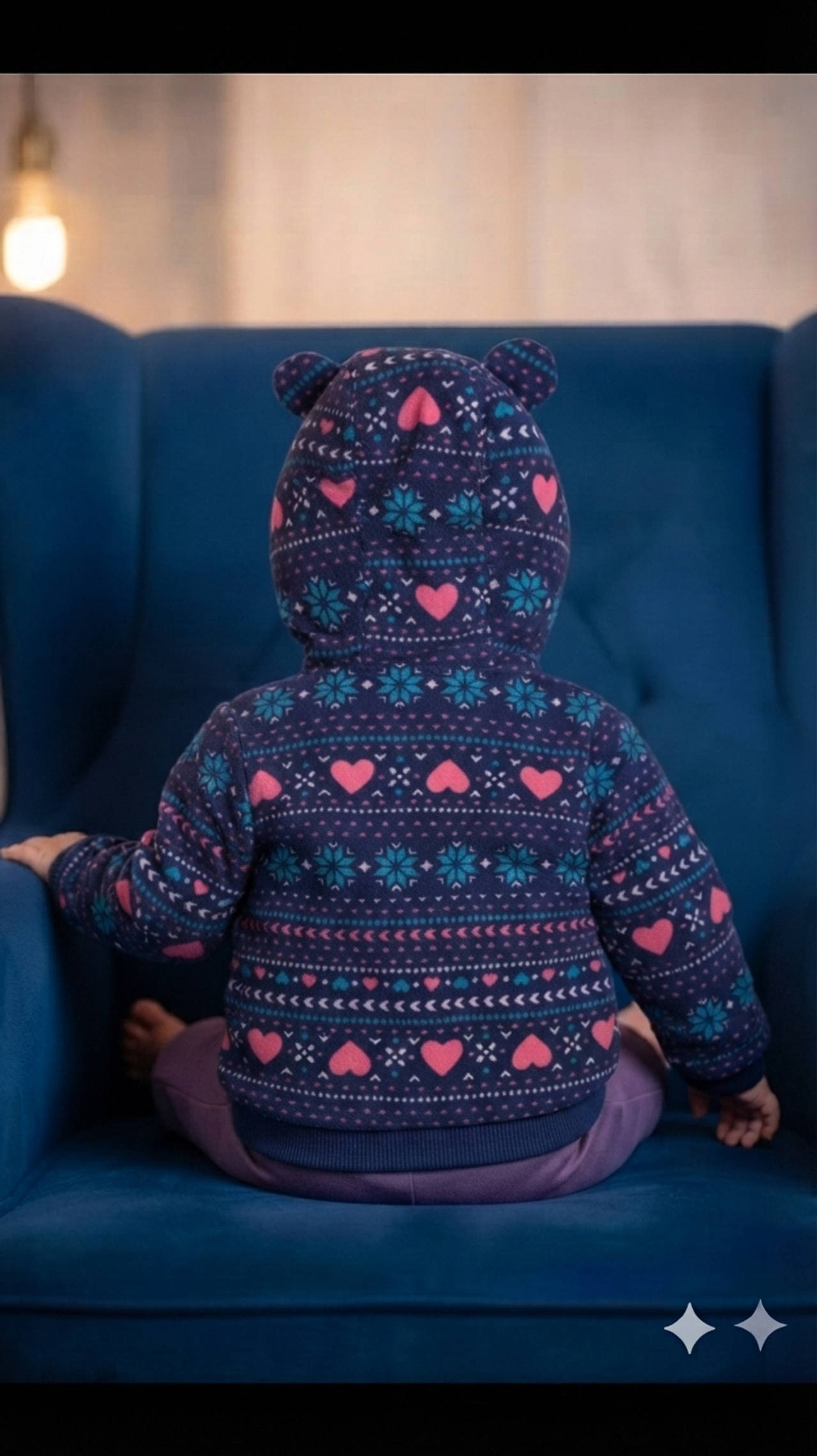 Carter's Baby Girl Fleece Zip-Up Hoodie with Ears sz 18 months