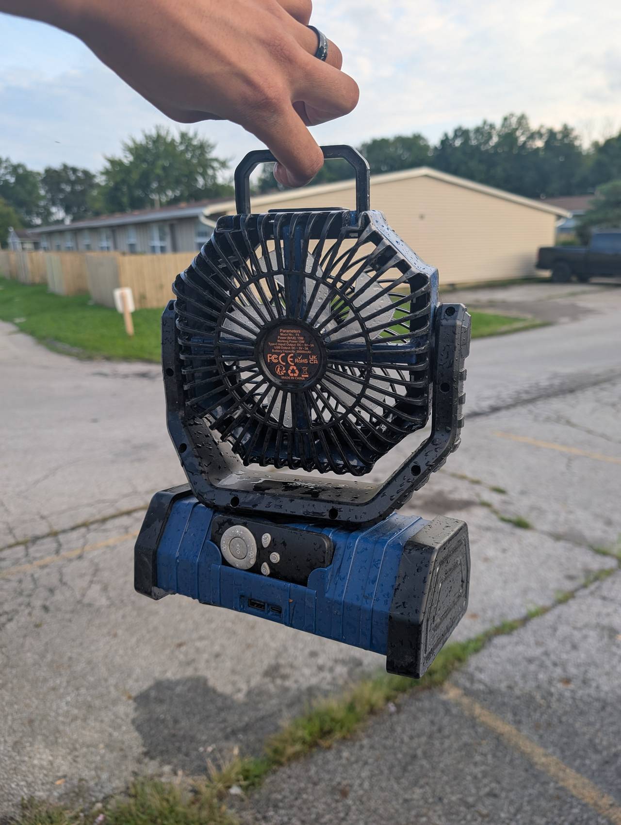 Portable Camping Fan with LED Lantern