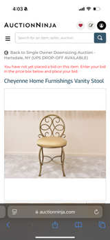 Cheyenne Home Furnishings Vanity Stool - Image 1
