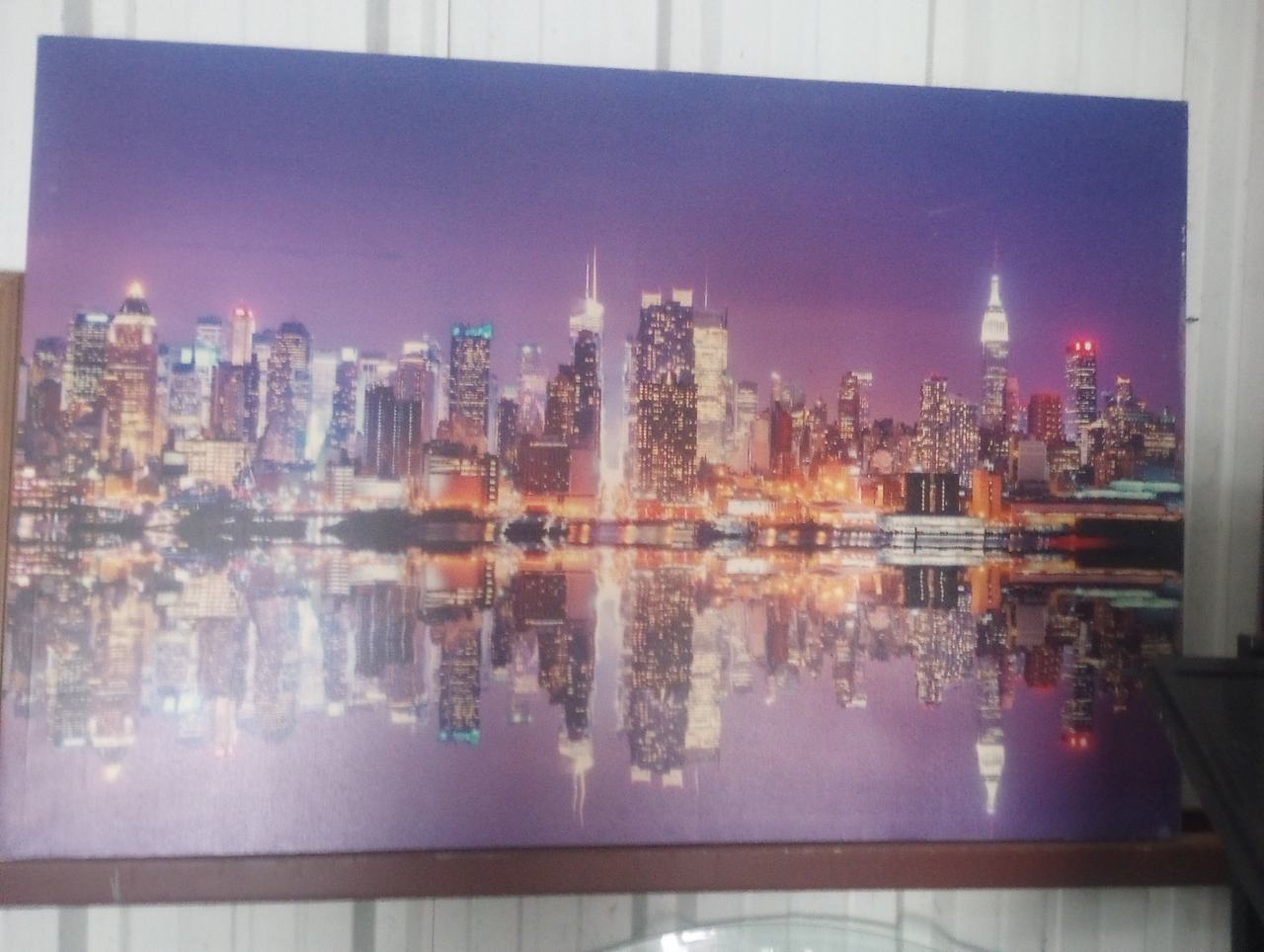 NYC Skyline Night Canvas Print