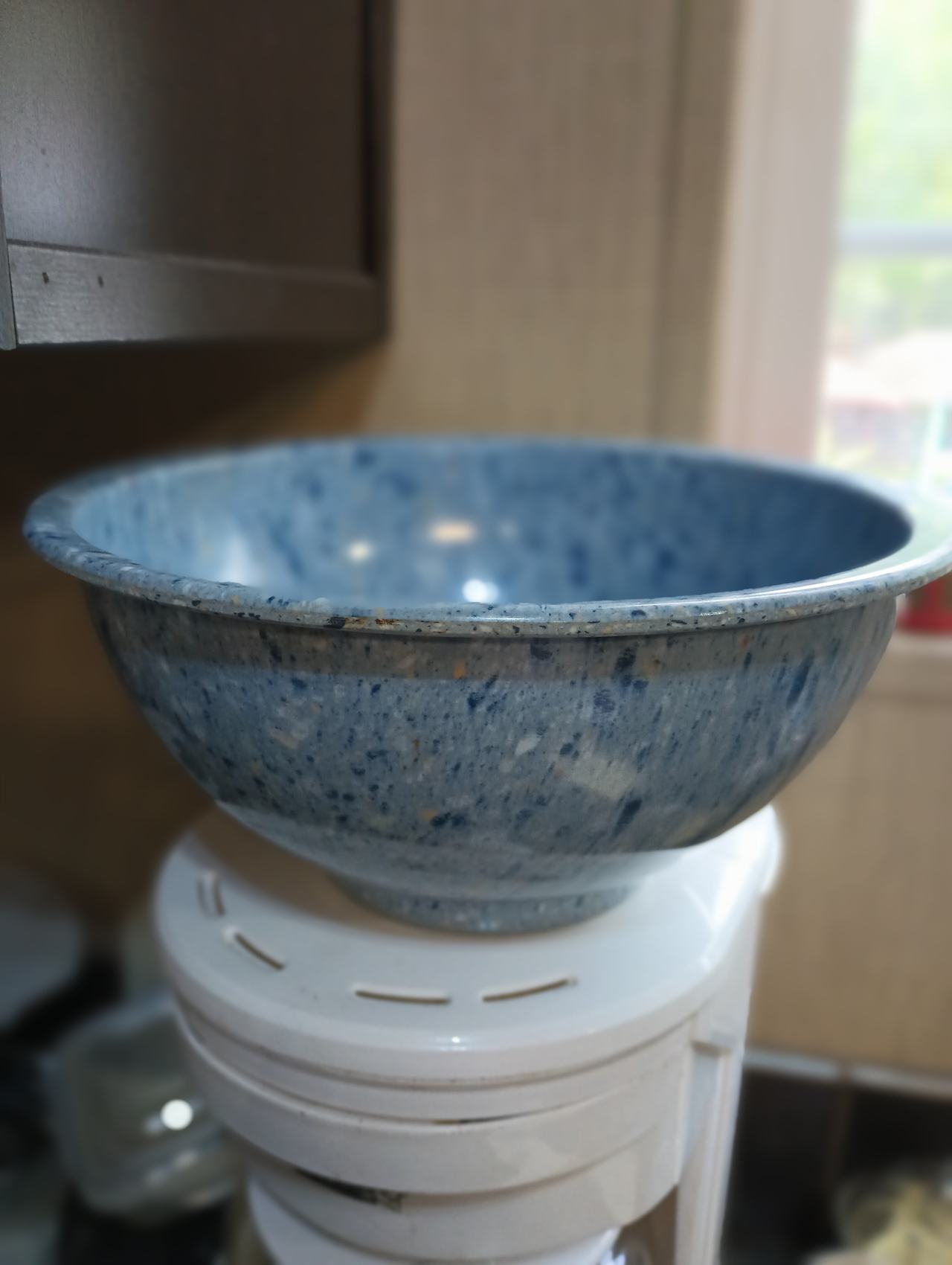 Texas Ware Blue Confetti Melamine Mixing Bowl