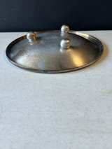 Pearl Silver Non-Tarnishing Silverplated Holloware Japan Round Tray Bowl 8.5" - Image 2