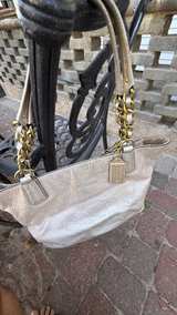 Coach Audrey Metallic Leather Tote Bag - Image 6
