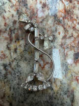 Vintage Rhinestone Lamp Post Brooch - Image 1