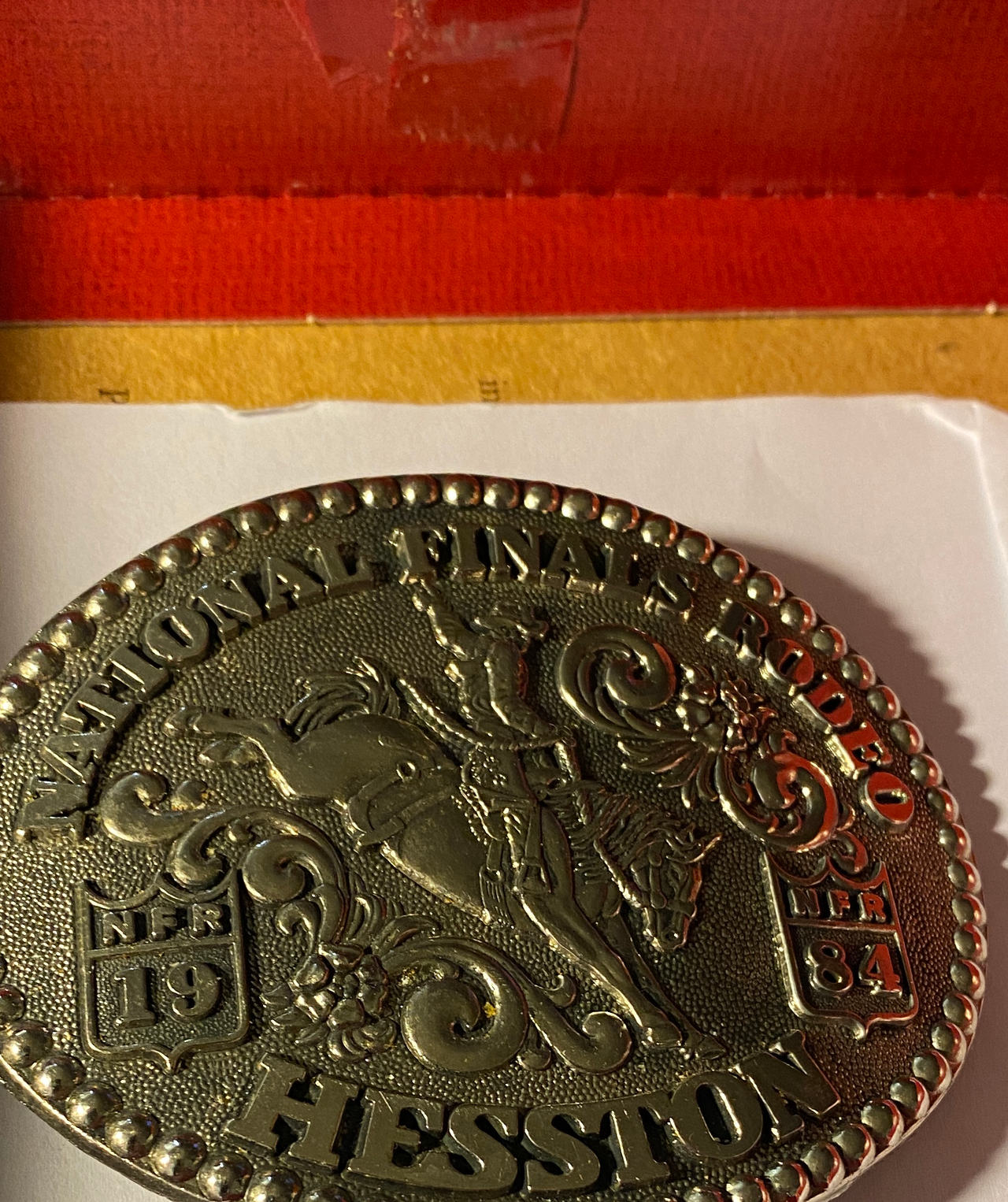 Hesston 1984 National Finals Rodeo Belt Buckle