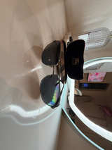 Burberry Aviator Sunglasses with Check Detail - Image 5
