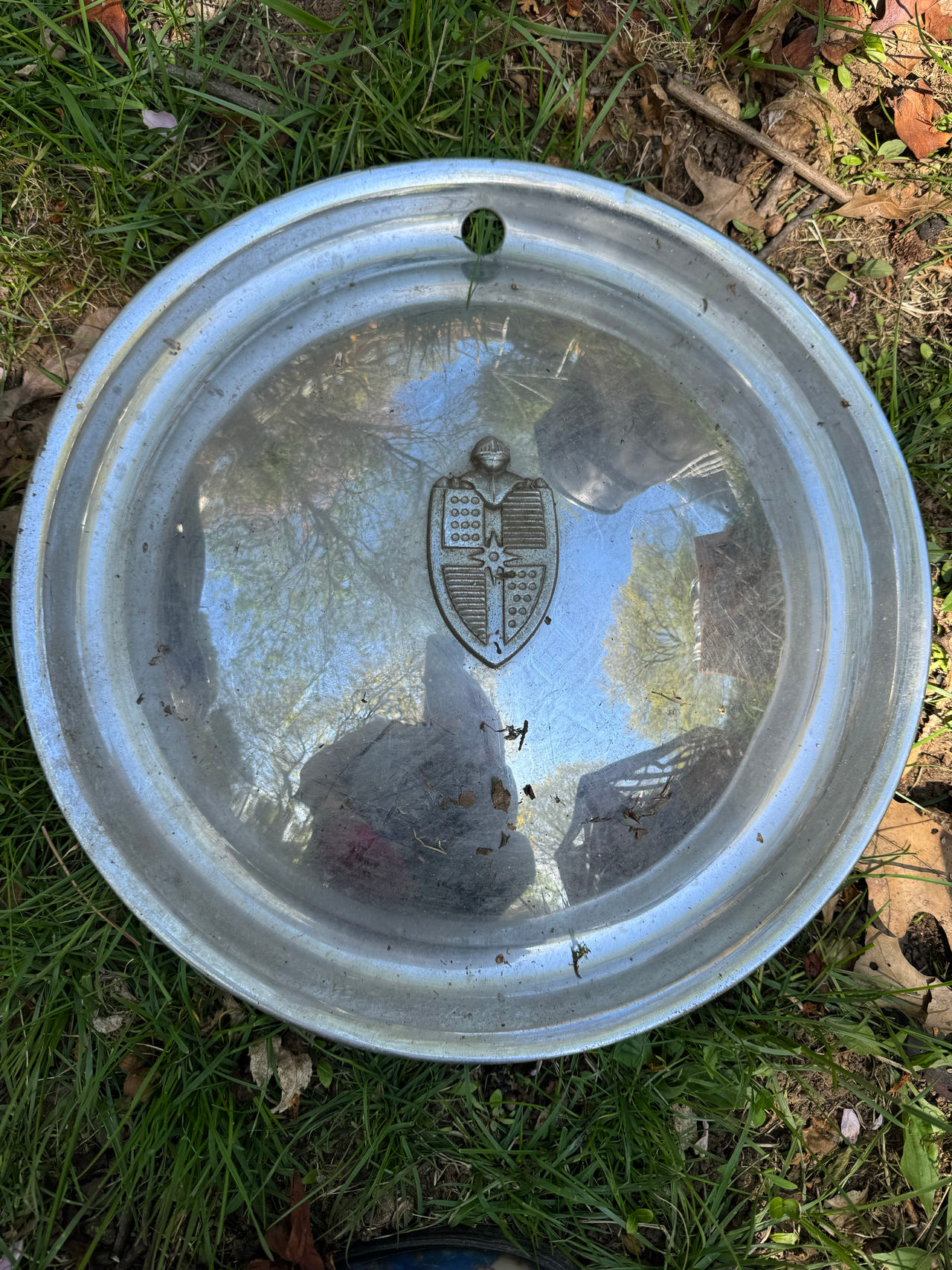 Vintage Chevrolet 15" Hubcap with Knight Shield Emblem