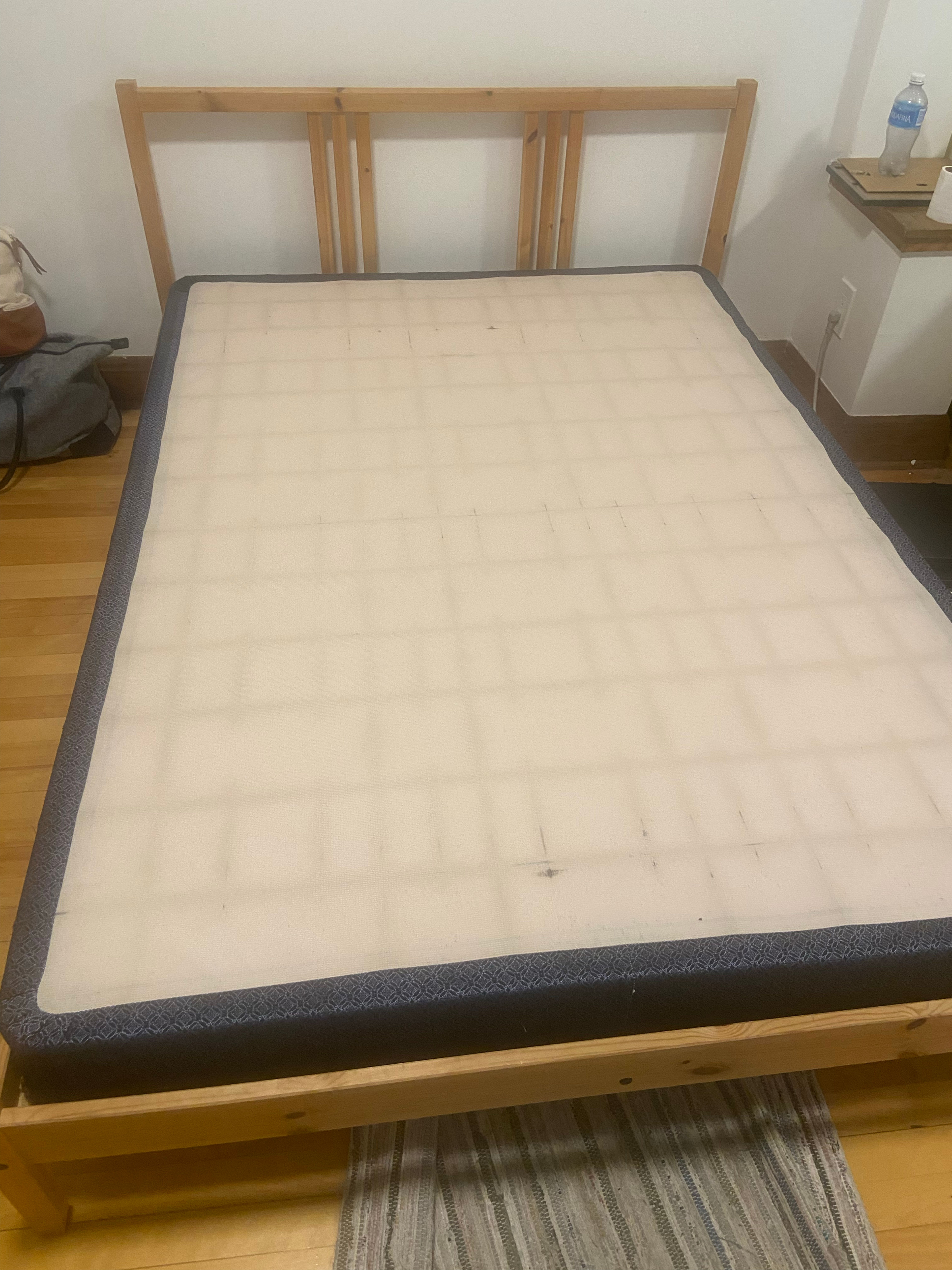 Wooden Bed Frame with box spring - must go by October 25