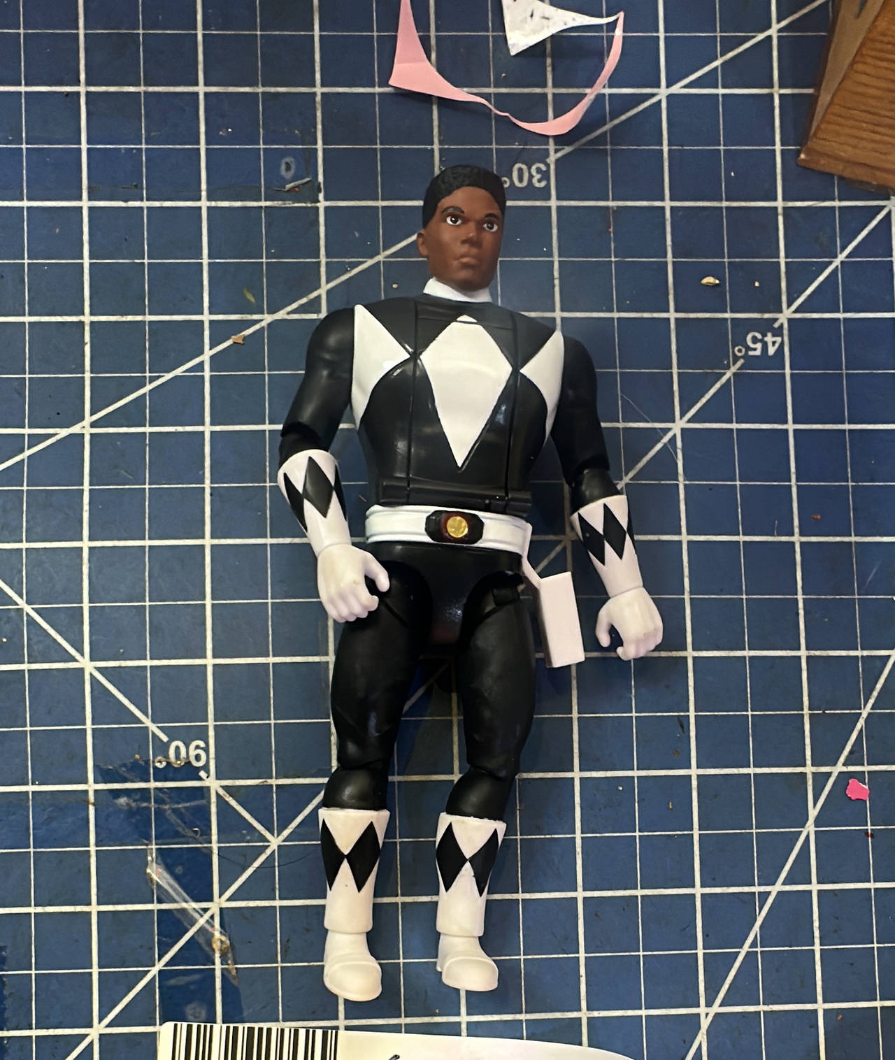 Hasbro Power Rangers Lightning Mighty Morphin Black Ranger Head flip. 115