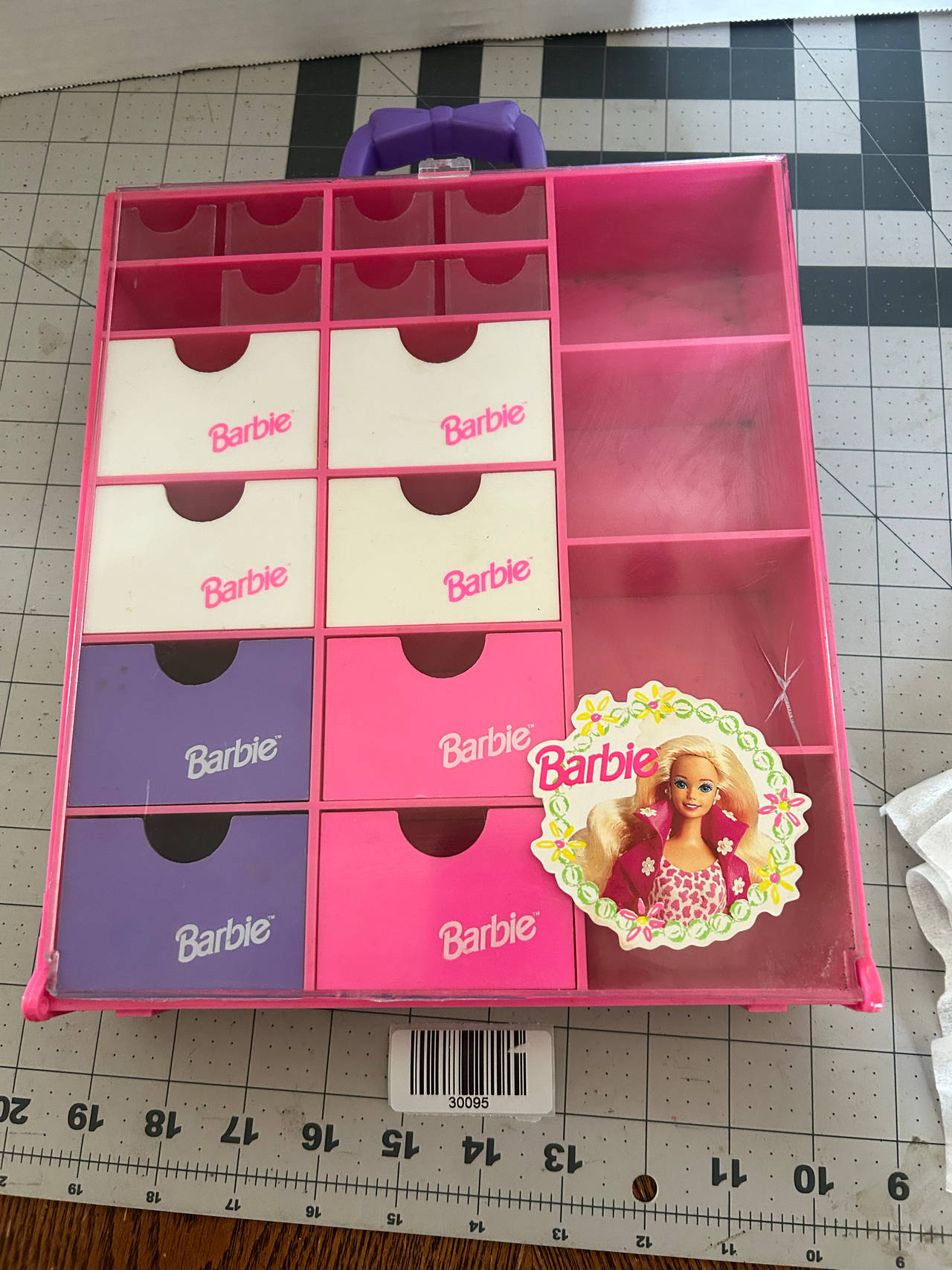 Barbie Accessory Organizer Case with Drawers vtg 1990s 30095