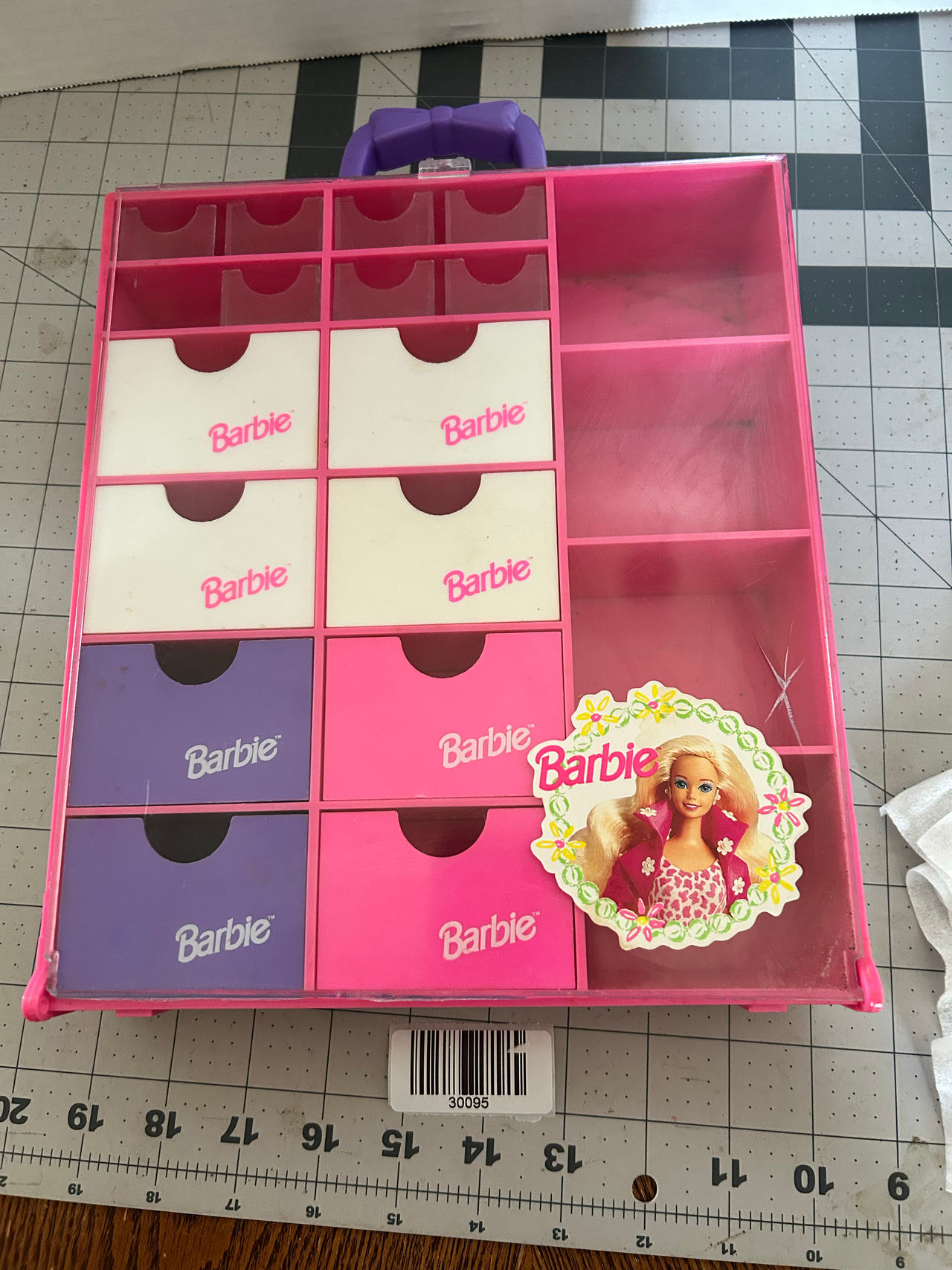 Barbie Accessory Organizer Case with Drawers vtg 1990s 30095