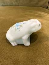 Fenton Blue Satin Frog Vintage Signed - Image 4