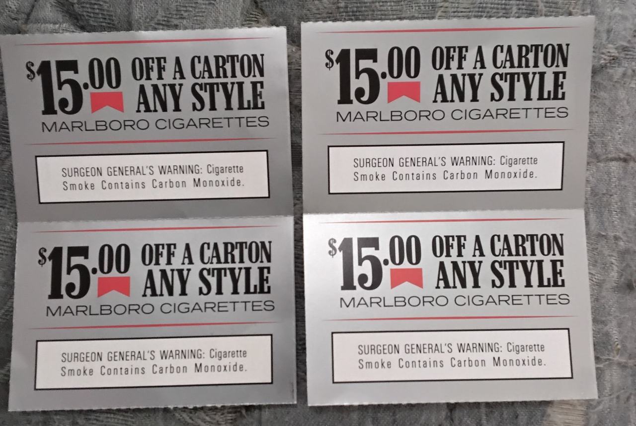 Marlboro $15 Off Carton Coupon