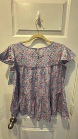 Cat & Jack Girls' Tiered Flutter Sleeve Floral Top - Image 3