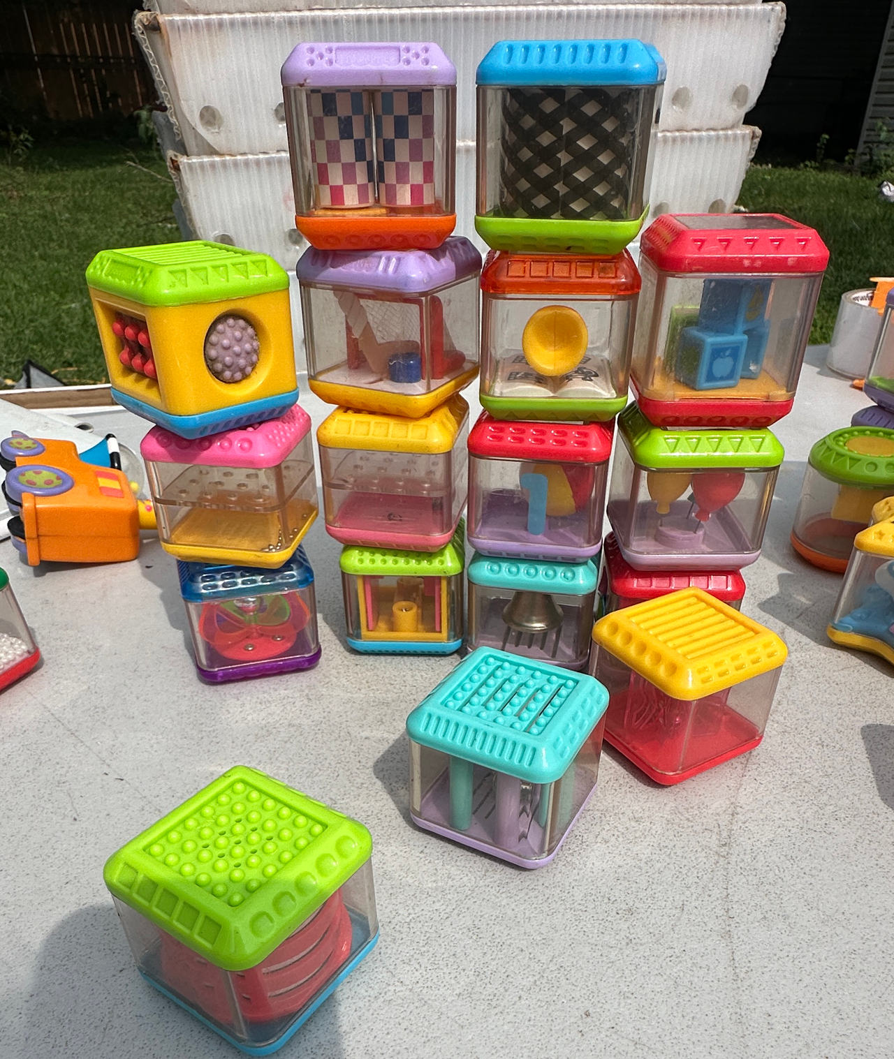 Fisher-Price Peek-a-Blocks Sensory Stacking Blocks