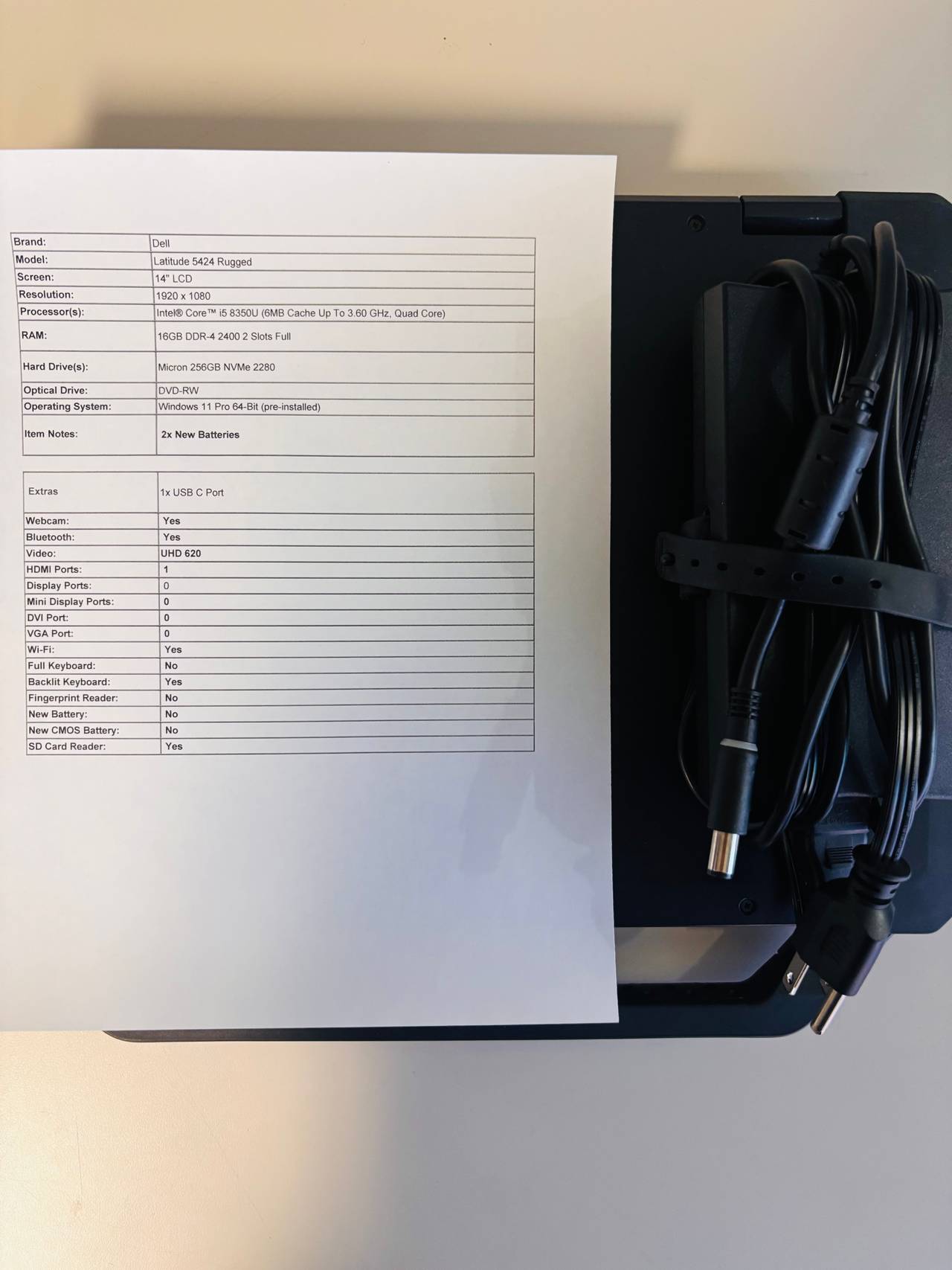 Dell Latitude 5424 Rugged Laptop Window 11