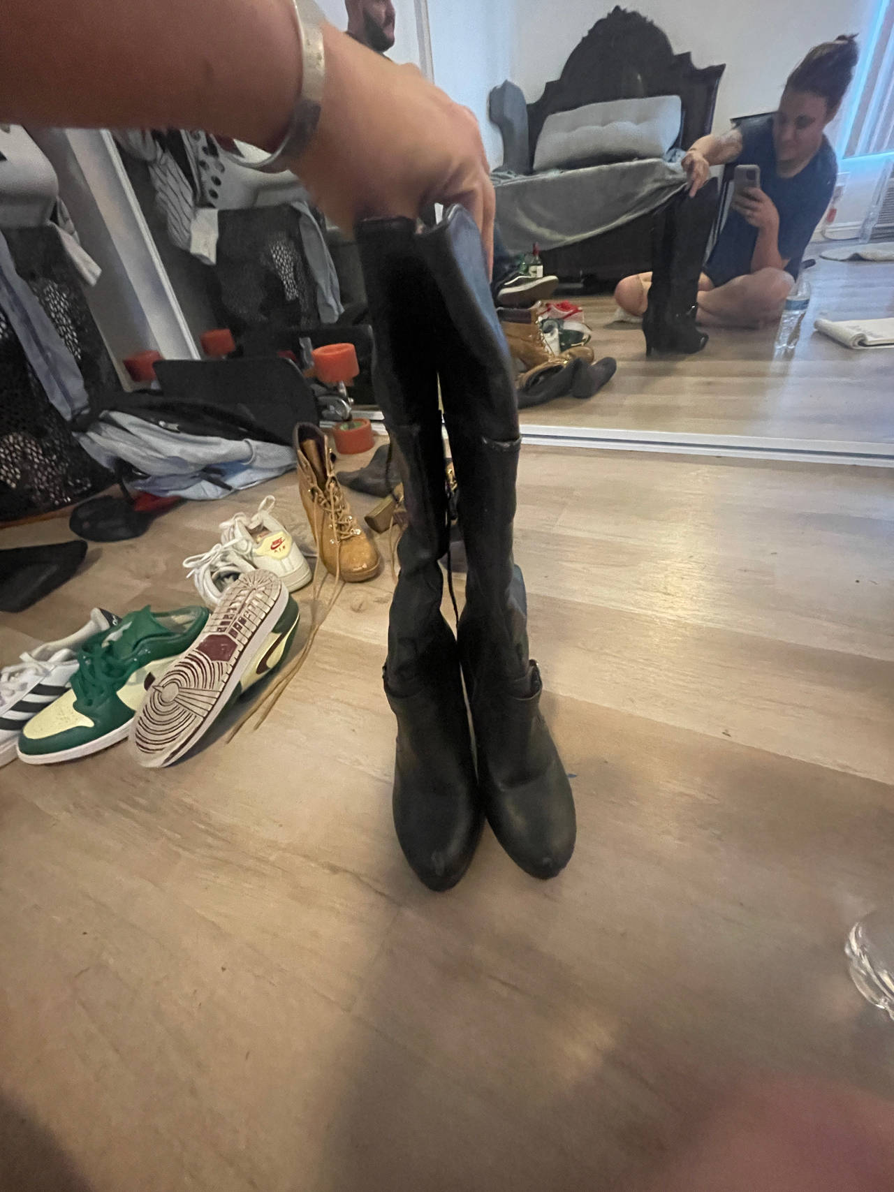 Black Knee-High Boots