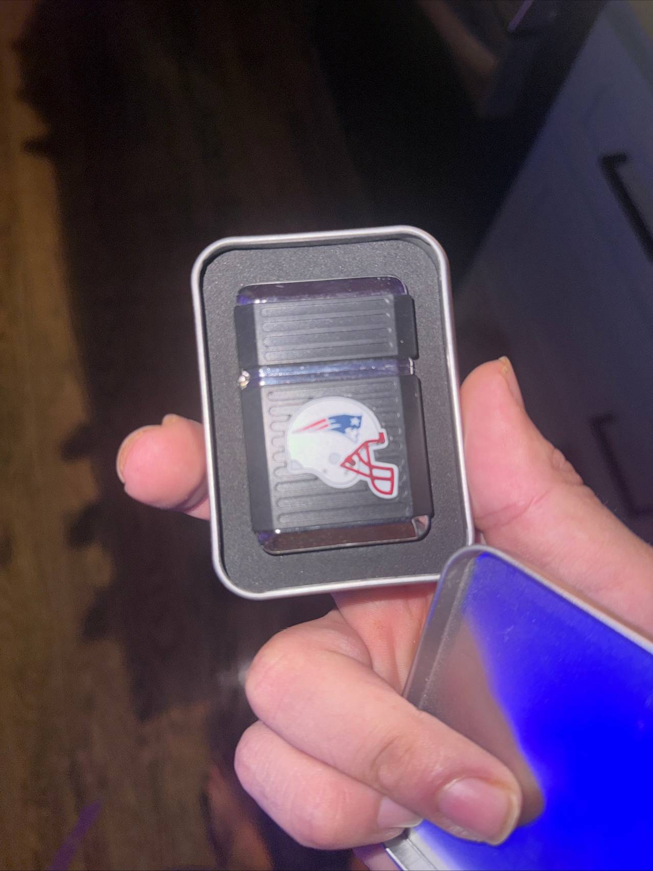 Zippo NFL New England Patriots Lighter with Tin