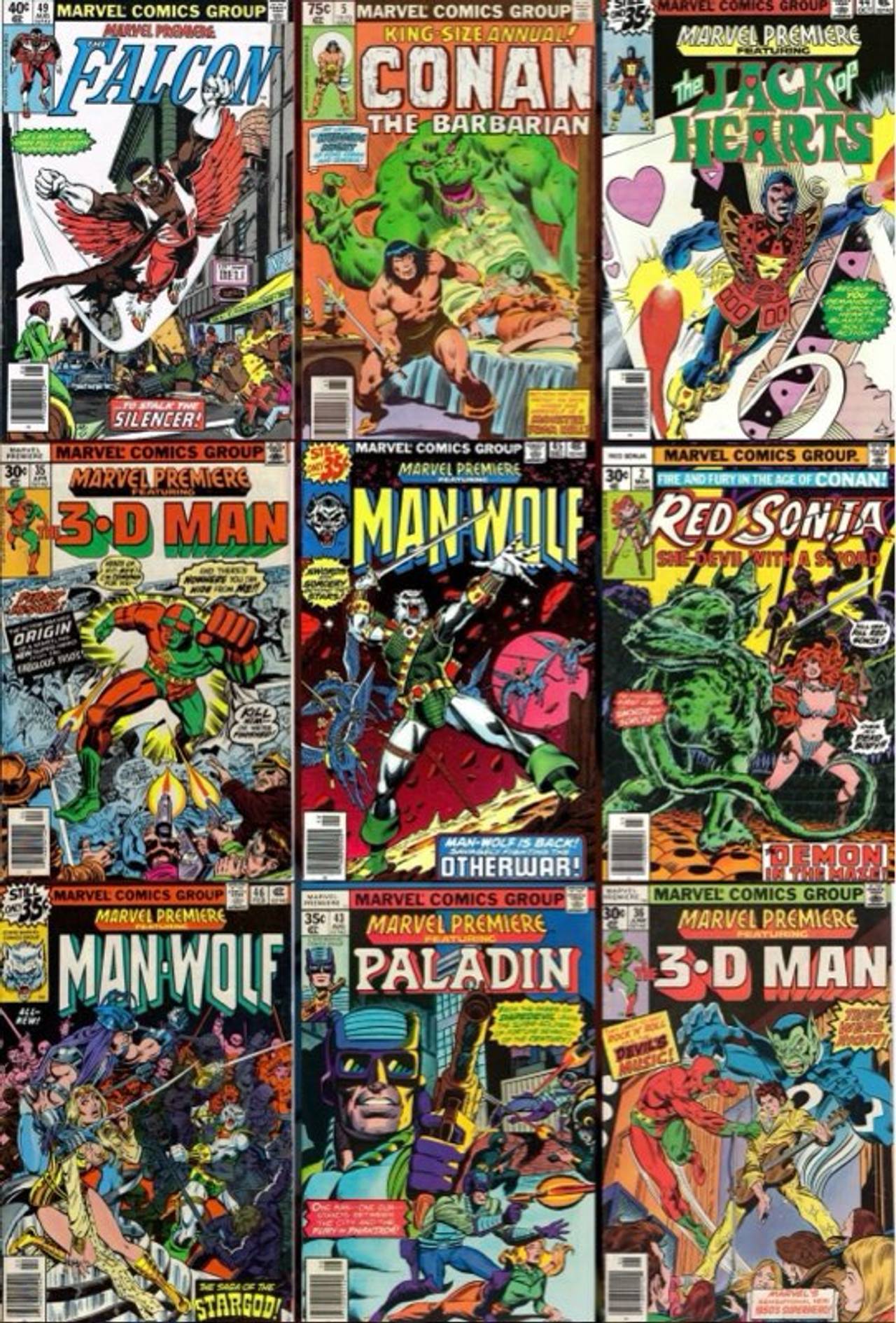 Marvel comics Bronze Age Comic Book Lot of 9