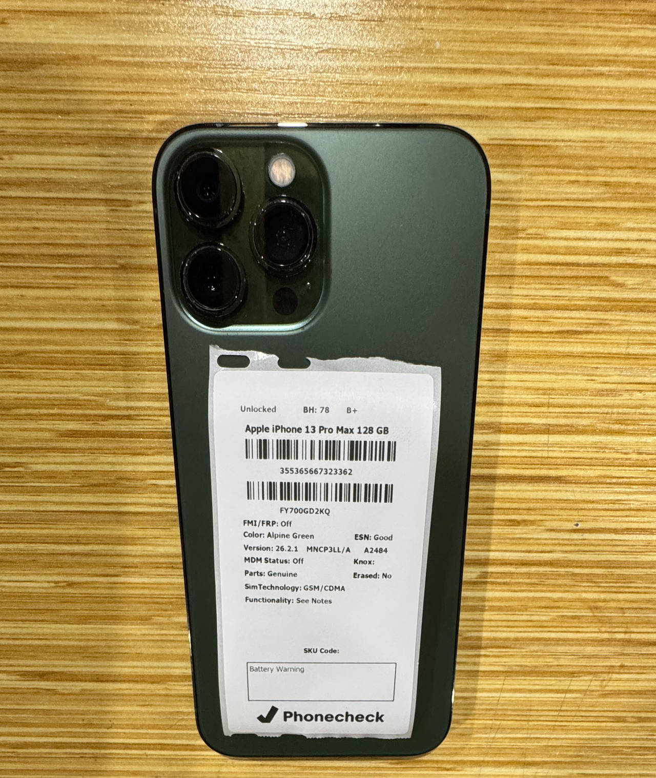 Apple iPhone 13 Pro Max - 128GB - Alpine Green (Unlocked)