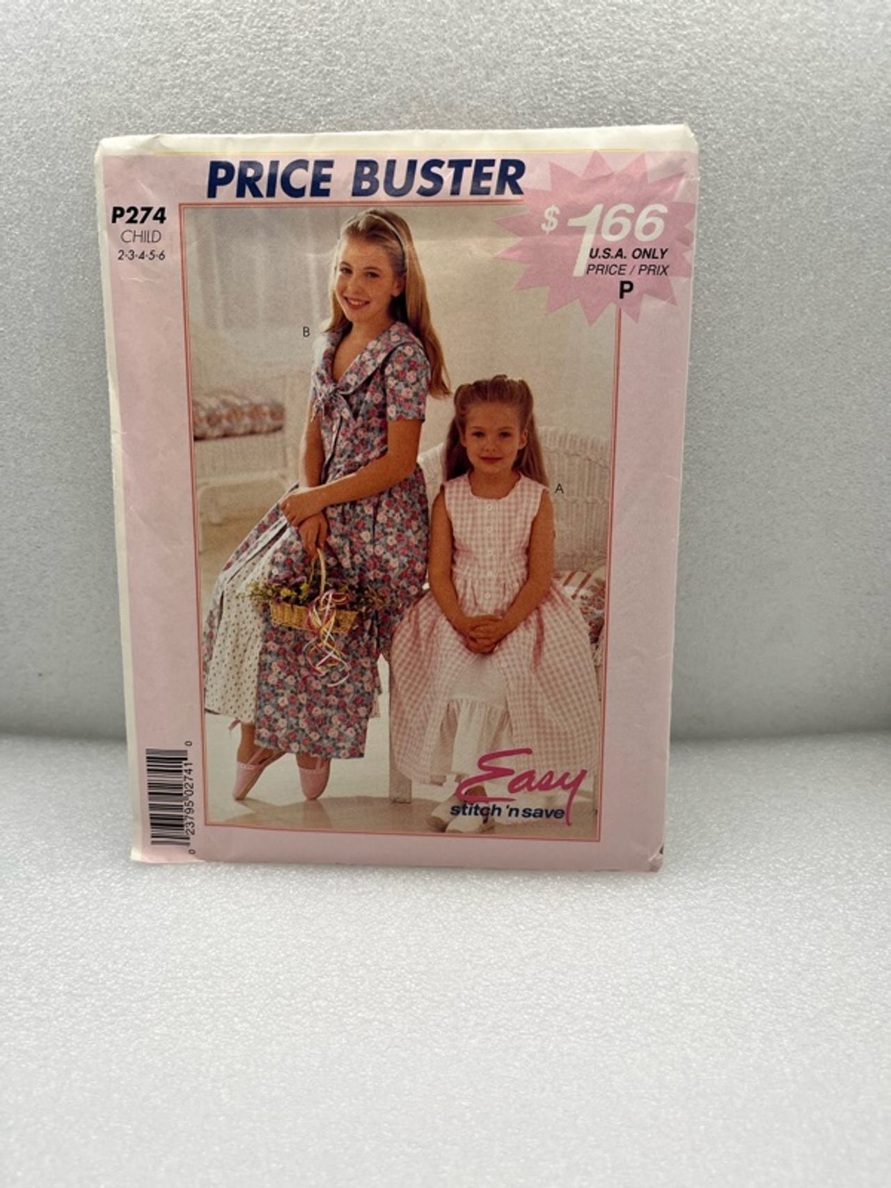 McCall's Stitch 'N Save P274 Girls Dress & Petticoat Pattern
