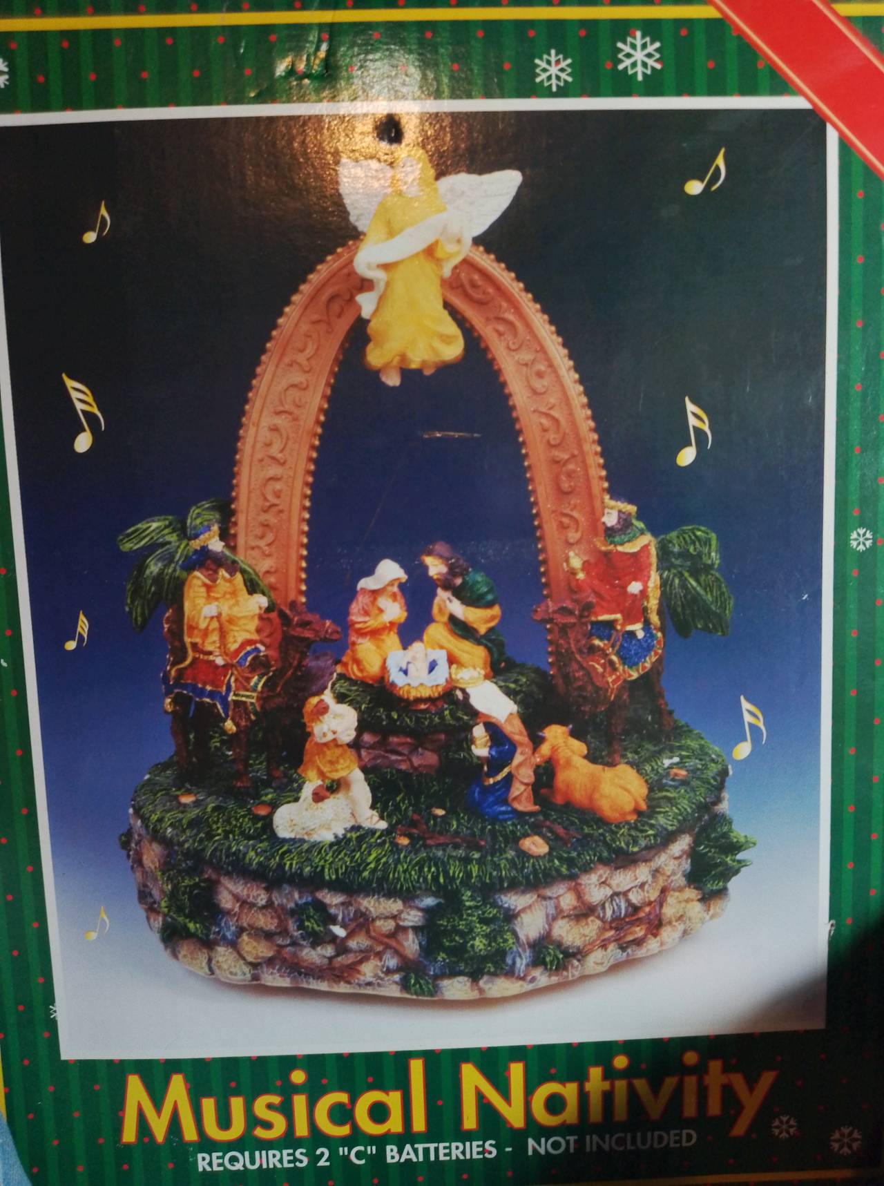 Musical Nativity Scene with Arch and Angel