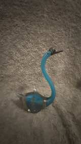 Murano Style Art Glass Bird Blue Aventurine Gold Fleck Swan Figurine Vintage - Image 3