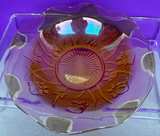 Jeannette Iris and Herringbone Marigold Carnival Glass Bowl - Image 3