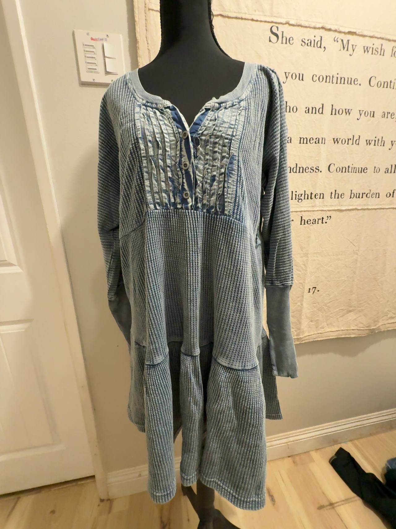 Free People Jolene Mini Dress Blue