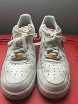 Nike Air Force 1 Low White Red Gold Mini Swoosh - Image 2