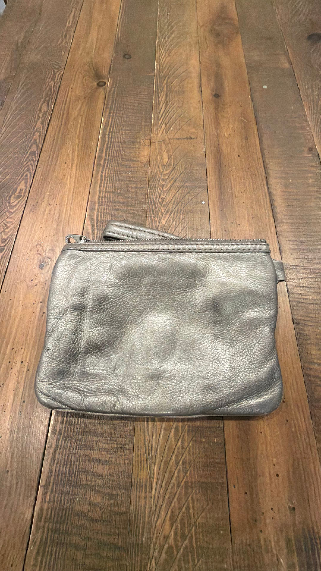 Marc Jacobs Turnlock Wallet Metallic Silver