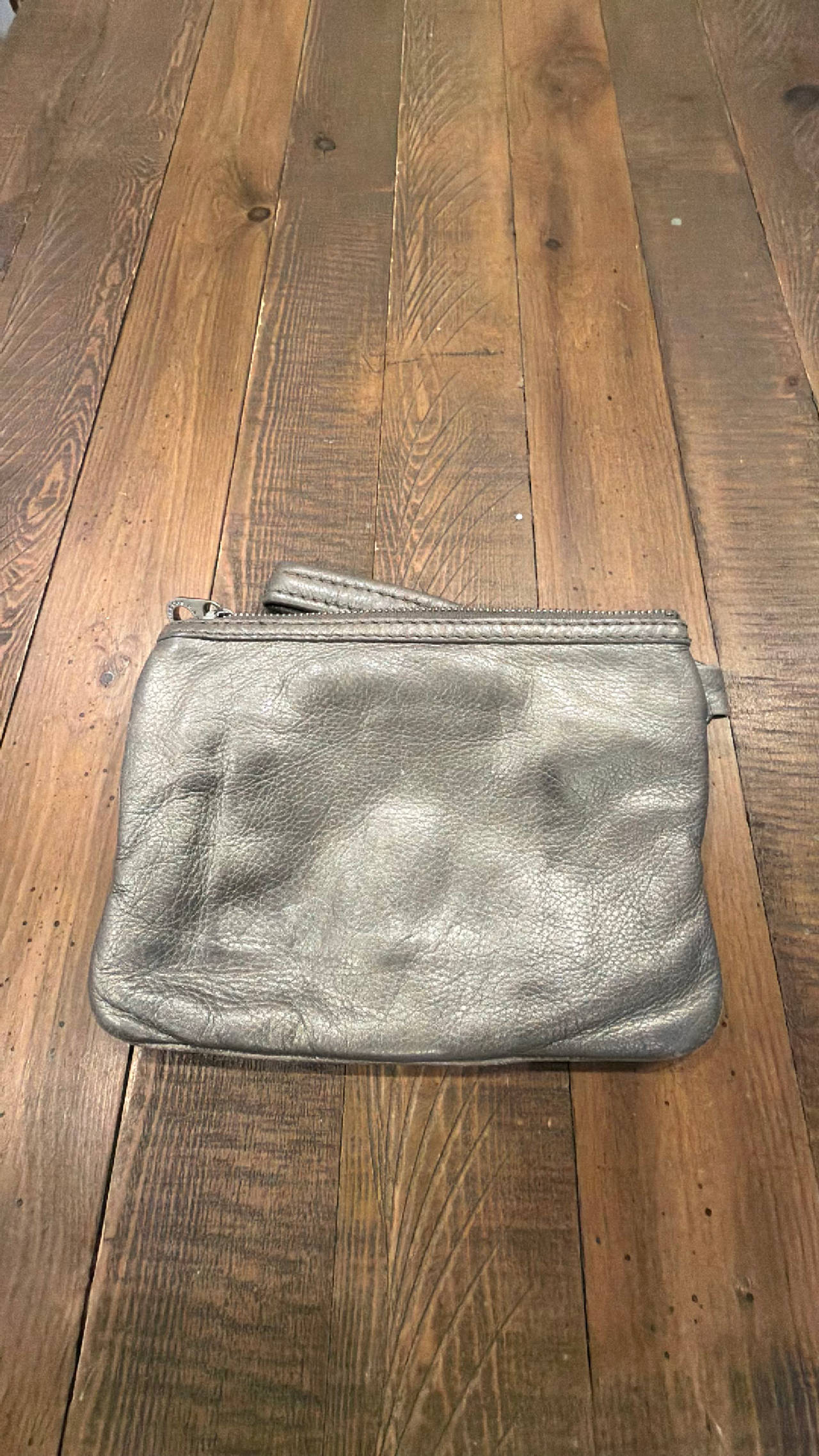 Marc Jacobs Turnlock Wallet Metallic Silver