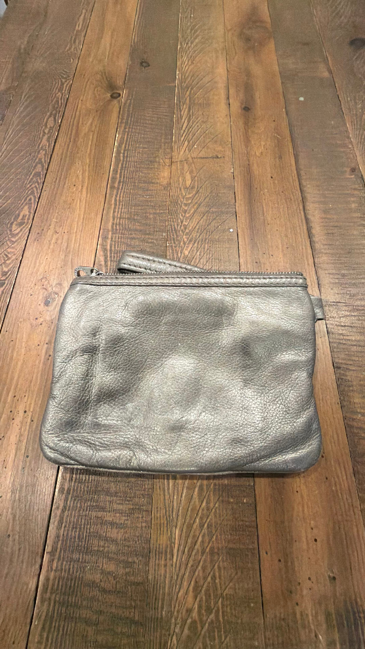 Marc Jacobs Turnlock Wallet Metallic Silver