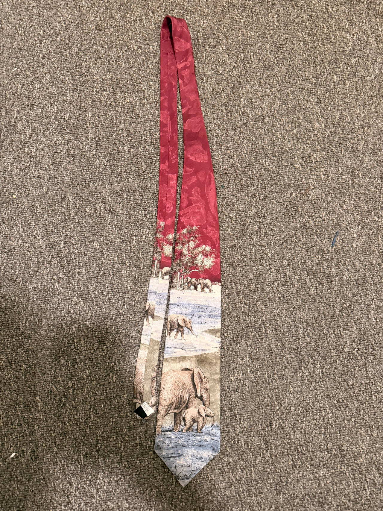 Nicole Miller Elephant Safari Silk Tie