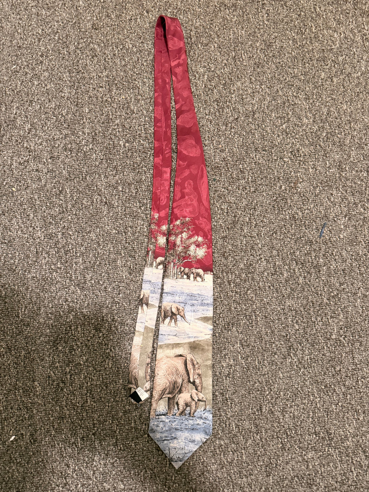 Nicole Miller Elephant Safari Silk Tie