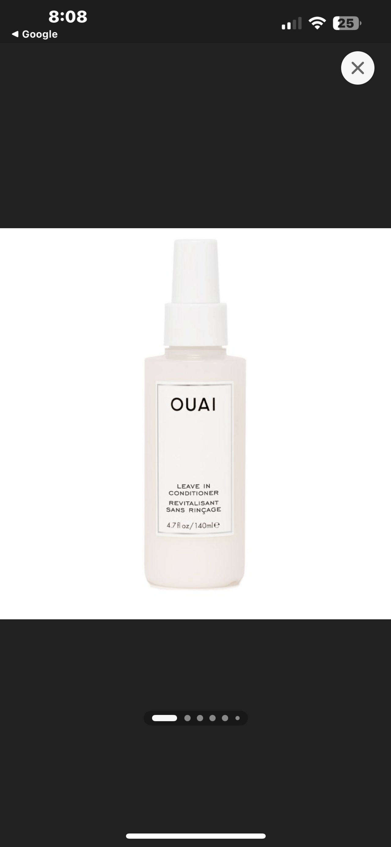 BRAND NEW 4.7oz OUAI Leave-In Conditioner
