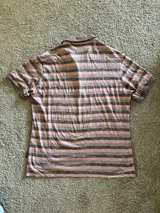 Lacoste Men's Pink & Grey Striped Polo Shirt - Image 4