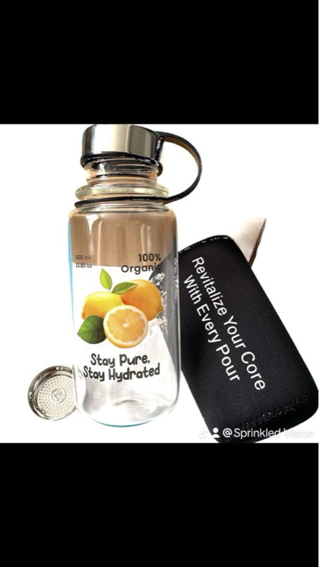 Glass Water Bottle with Infuser